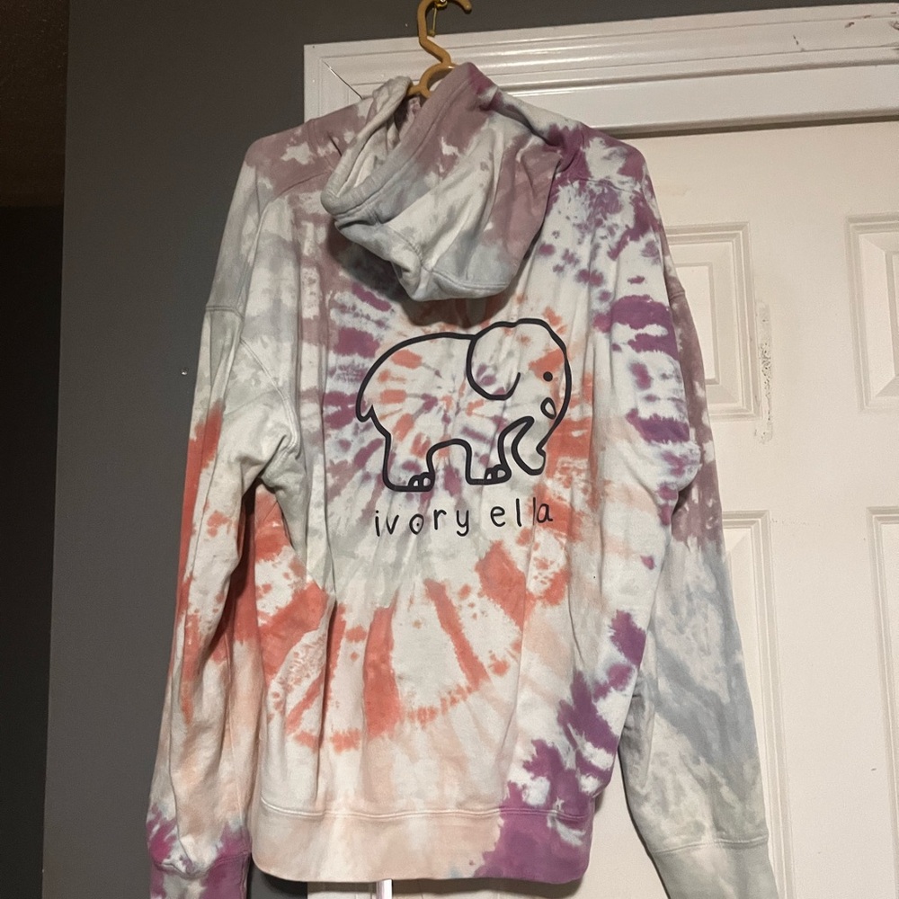 Ivory Ella Purple and White Hoodie